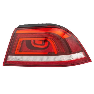 Image of E13045 Rear light HELLA 2SD 010 697 121 Right Outer section LED 12V Crystal clear, red with bulb holder VOLKSWAGEN: Eos