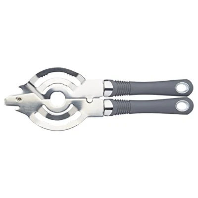 Image of KitchenCraft Professional 2 in 1 Bottle and Jar Lid Opener with Soft Grip Handles, 25 cm (10&quot;), Grey