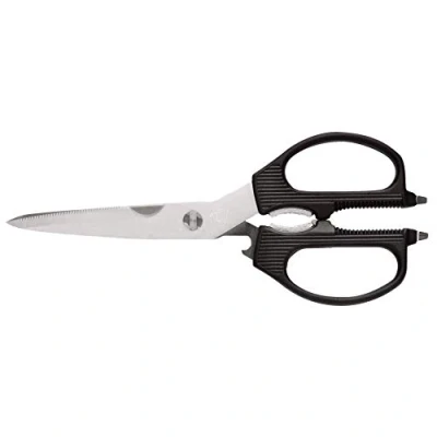 Image of Shun Multi Purpose Shears, Stainless Steel Kitchen Scissors, DM7300, Black, 3.5 Inch Blade