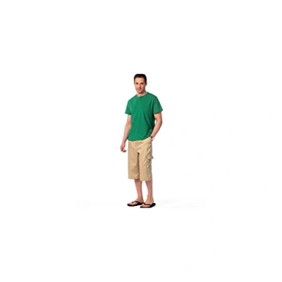Image of Mccall&#039;s Pattern MC6973 XM Sizes Small 34 36/ Medium 38 40/ Large 42 44 Mens Tank Tops T Shirts and Shorts, White