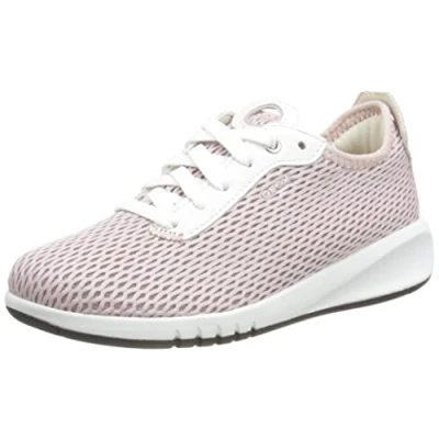Image of Geox Aerantis Trainers Womens Beige Leather Size UK 6