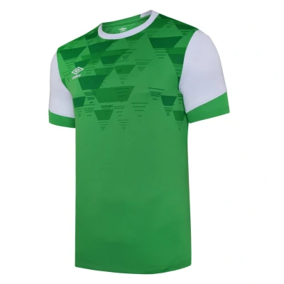 Image of Umbro Mens Graphic Print Vier Jersey Green and White, Size: Small Size