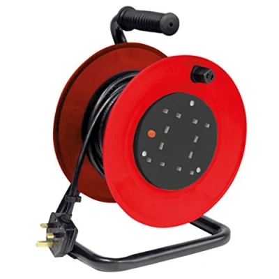 Image of Eagle 4 Gang Extension Reeler with Stand in Red and Black (25 Metre)
