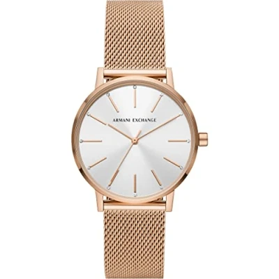 Image of Armani Exchange LOLA Watch Rose goldcoloured, Women&#039;s, Size: One Size, gold coloured