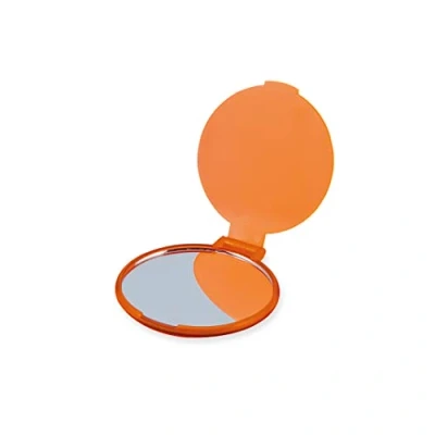 Image of eBuyGB Compact Vanity Handbag Mirrors Folding Cosmetic Mirror Toiletry Bag, Orange