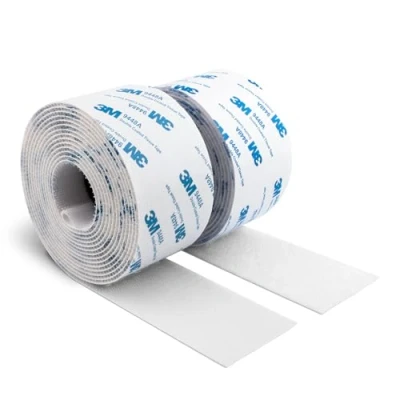 Image of 3M Hook and Loop Self Adhesive Tape 50MM x Length 9448A Sticky Back Interlocking Nylon Fabric Fastener Heavy Duty Adhesion Strip White(9448AJ)