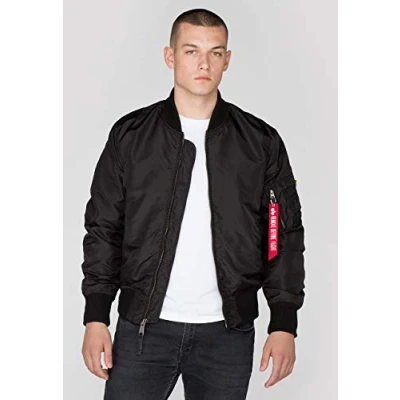 Image of Alpha Industries MA1 TT Bomber Jacket, Men&#039;s, Size: 3XL, Black