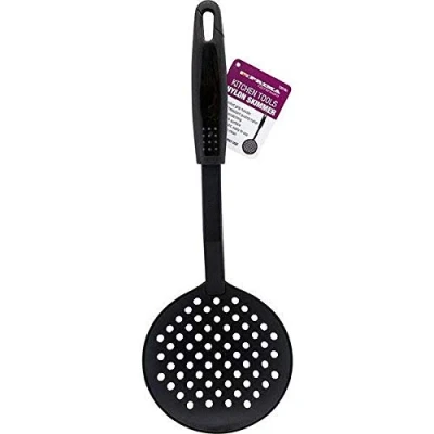 Image of Xommerce Prima, Non Stick Nylon Skimmer and Strainer Spoon, Black
