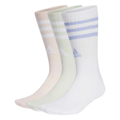 Image of adidas Unisex Kids&#039; 3STRIPES CUSHIONED SPORTSWEAR CREW SOCKS 3 PAIR PACK, 5