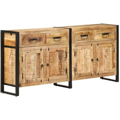 Image of vidaXL Sideboard 172x35x80 cm Solid Mango Wood