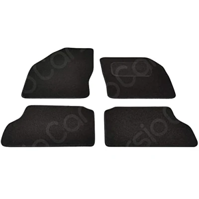 Image of Carsio Carpet Car Mats For Ford Focus MK2 2005 2011 Tailored Fit Floor Mat Complete Accessory Black Custom Fitted All Weather, Anti Slip Backing &amp; Trim