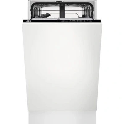 Image of AEG 5000 Series Built In Dishwasher, FSX51407Z, with AirDry Technology, Fully Integrated Dishwasher 9 Settings, Fast and efficient Quik Program, 49 dB, 45cm, White, Class F