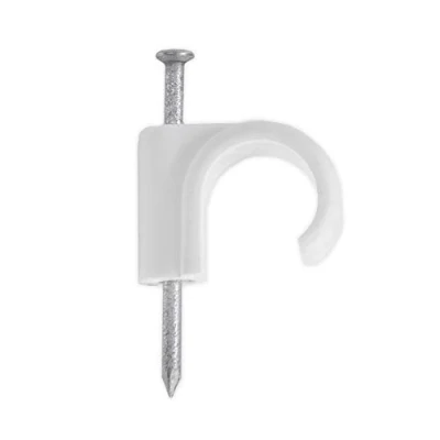 Image of Talon Nail in Pipe Clip, 15mm Premium Grade Polypropylene Pack of 100 Manufactured from High Density Polyethylene for Plumbing, Gas Pipes, Hot or Cold Water White