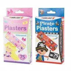 Image of 150 Waterproof Plasters/2 packs, 75 Princess Pirate