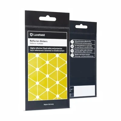 Image of Luxshield Reflector Sticker Set Triangles small for bicycle scooter pram reflective tape stickers