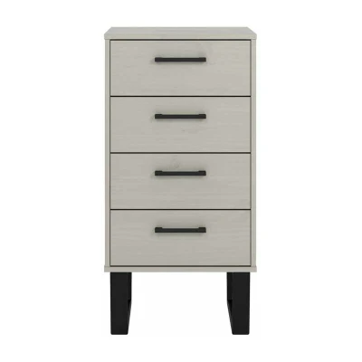 Image of Ace &amp; K Tocos Grey 4 Drawer Narrow Chest of Drawers