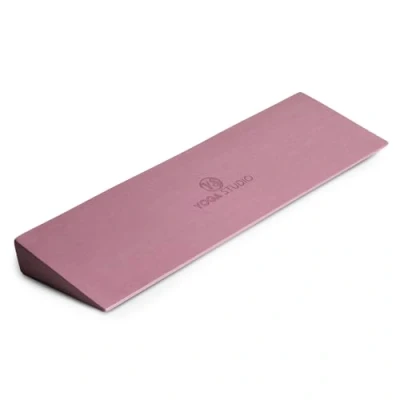 Image of Yoga Studio Lightweight EVA Non Slip Slanting Pilates Wedge Sports for Squats Pushups Pressups Supportive Riser Block 50 x 15 5cm (Dusty Pink)