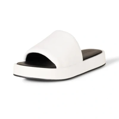 Image of Amazon Essentials Women&#039;s Slide Flatform Sandals, White, 4 UK
