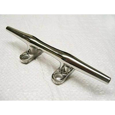 Image of Stainless Steel Hollow Base Open Cleat 245MM (Marine Boat Deck Rope Tie Down 10 Inch)