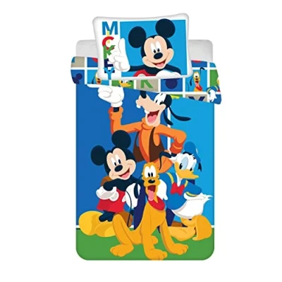 Image of JFabrics Baby Bedding Set with Duvet Cover and Pillowcase for Boys Kids Donald Duck Pluto