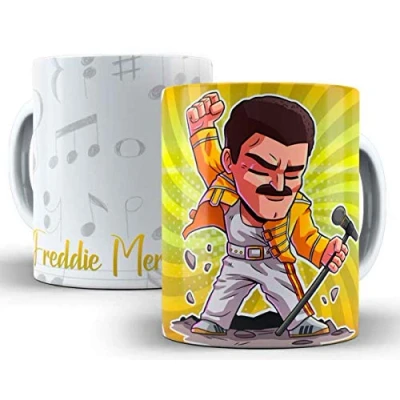 Image of Mugtime (TM) Icons of Music Queen Freddie Mug Cup Ceramic Coffee Tea 330ml