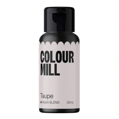 Image of Colour Mill Aqua Blend Food Colouring Liquid Taupe Edible Paint for Royal Icing, Macarons, Meringue, Fondant, Jellies, Beverages and More 20 ml