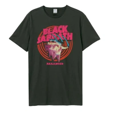 Image of Amplified Unisex Adult Paranoid Black Sabbath T Shirt, Charcoal, L