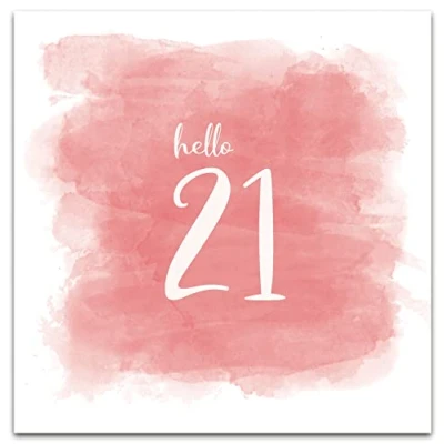 Image of 21st Birthday Card, Greeting Card For Her, Happy Female, Cards Age 21 Milestone Woman