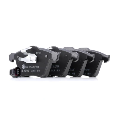 Image of 1K0698151B Brake pad set ATE 13.0460 7200.2 incl. wear warning contact VOLKSWAGEN: Golf 6, 5, Passat B6 Saloon, AUDI: A3 Sportback, Hatchback