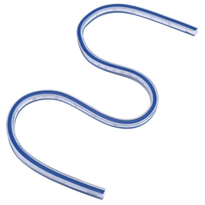 Image of Flexible Plastic Curve Rule Ruler Drafting Drawing Measure Tool Craft Supplies(60cm)