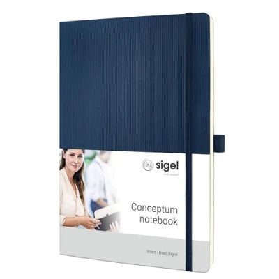 Image of Sigel CONCEPTUM A4 Softcover Lined Notebook Blue