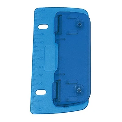 Image of Wedo 67803 Pocket Hole Punch Plastic for Filing 8 cm Holes 2 Ages with 12 Scale Blue