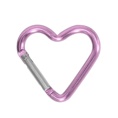 Image of MOZALL Outdoor Carabiner Heart Shape Keychain Clip Aluminum Alloy Rings Climbing Clips Spring Hook