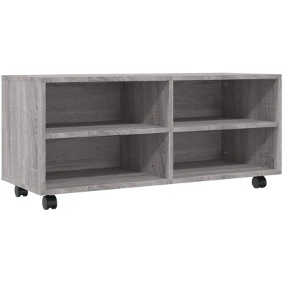 Image of vidaXL TV Cabinet with Castors Grey Sonoma 90x35x35 cm Engineered Wood