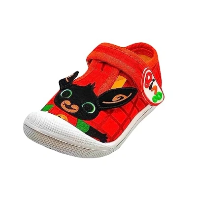 Image of Bing Bunny Toddler Shoes in Red and Black, 4 UK Child