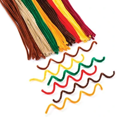Image of Baker Ross AV613 Autumn Pipe Cleaners Value Pack — ⁠Creative Art Supplies for Kids, Crafts and Decorations (Pack of 120)