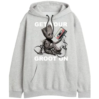 Image of Marvel Men&#039;s Memarcosw031 Hooded Sweatshirt, Melange Grey, XL