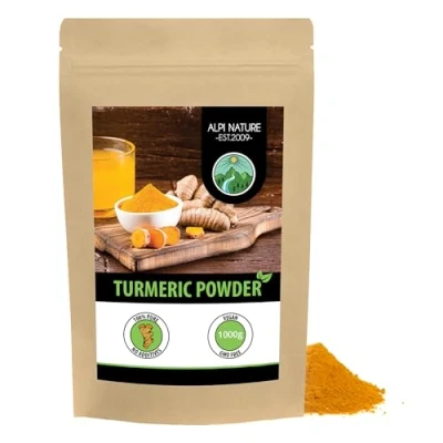 Image of Turmeric Powder (1kg, 2.2 lb), Curcuma 100% Natural, Gently Dried and Ground Root, No additives, Vegan