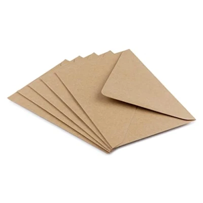 Image of DJP C6 Kraft Fleck Envelopes Natural Brown 114mm x 162mm Pack of 100