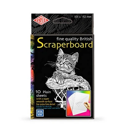 Image of Essdee : Scraperboard White 152x101mm Pack of 10 Sheets