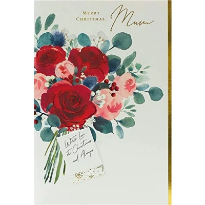 Image of UK Greetings Christmas Card for Mum with Love Special