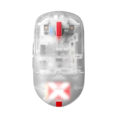 Image of Pulsar Gaming Gears Superclear Limited Edition: X2H Mini Wireless Mouse, Symmetrical, Ultra Lightweight 1.83 oz (52g), PAW3395 26k DPI, Optical Switch (Superclear)