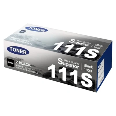 Image of Pack of 2 MLT D111S Toner Black Compatible with Samsung D111L Printer Cartridges for Xpress M2070w M2070 M2026w M2026 M2070fw M2020 M2020w M2022w M2022 M202x