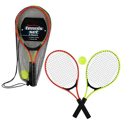 Image of Junior 2 Player Tennis Set Racket Raquets and 1 Ball Outdoor Toy Play Game