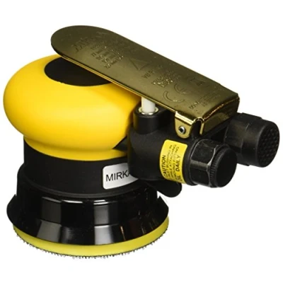 Image of MIRKA Compressed Air Excenter without Extraction Ã˜ 3.03&quot; 0.10&quot; Stroke, 1/4 Thread 12,000 rpm Including Non Perforated Plate Nipple + Adapter Set GRIP ROS325NV Unperforated 1 Piece