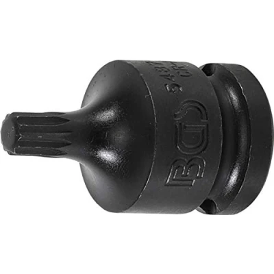 Image of BGS 5487 M8 Impact Bit Socket length 43 mm 12.5 (1/2&quot;) Drive Spline (for XZN)
