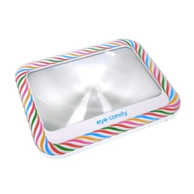Image of Eye Candy Handheld Magnifier with LED Lights Full Page Magnification Ideal for Reading Small Text in your Favourite Book 12 Built Dimmable Portable, Easy to Hold &amp; Lightweight