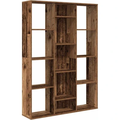 Image of vidaXL Room Divider/Book Cabinet Old Wood Engineered 100x24x140 cm Living Room/Bedroom/Office