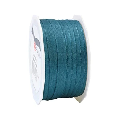Image of Präsent Europa Taffeta Ribbon Petrol 10 mm Width, 50 m Length