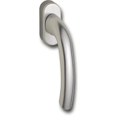 Image of hoppe 8106619 Tokyo Window Handle with Grid, Square 7 x 32 mm, Silver anodised, F1 / Natural, Silber eloxiert
